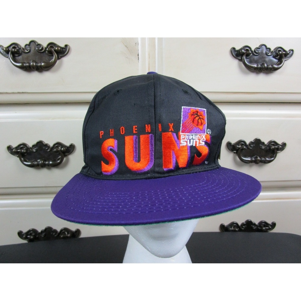 Vintage 1990's Phoenix Suns NWT AJD Block Letter Snapback Hat Cap Deadstock